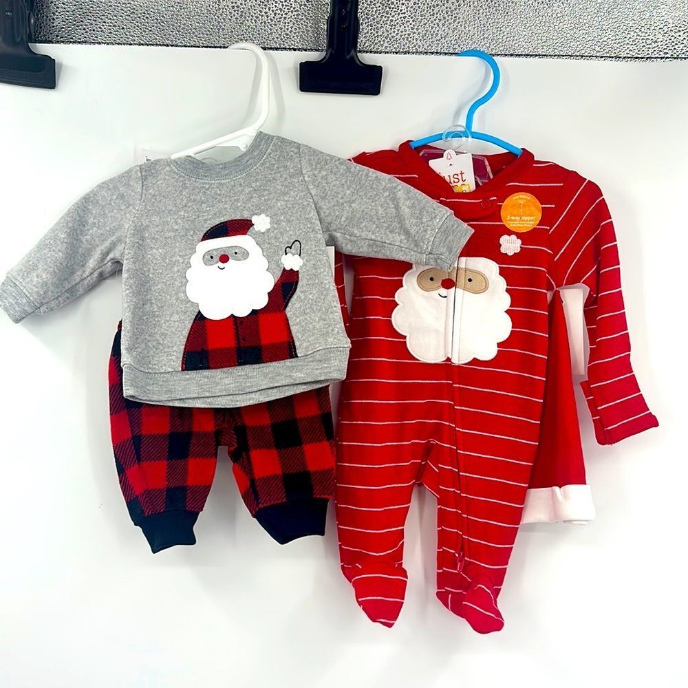 JustโOne You by CARTERS NWTโ Santa 2 ok Bundle Sz Newborn
